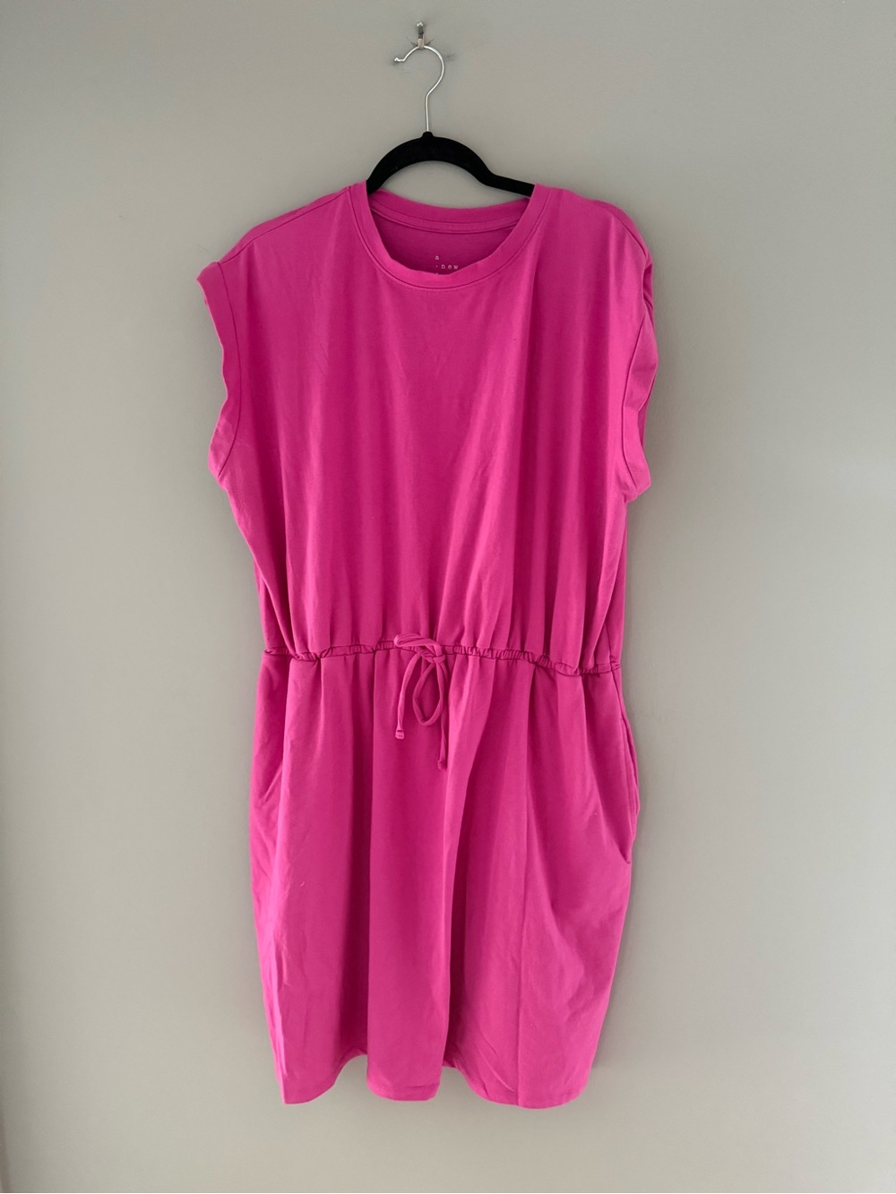 a new day Hot Pink Drawstring Waist Sleeveless Mini Dress